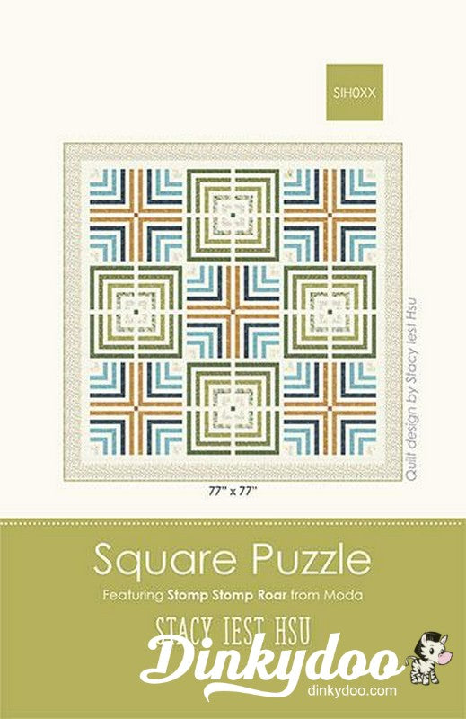 Stomp Stomp Roar - Square Puzzle Quilt Pattern - Stacy Iest Hsu - Moda –  Dinkydoo Fabrics