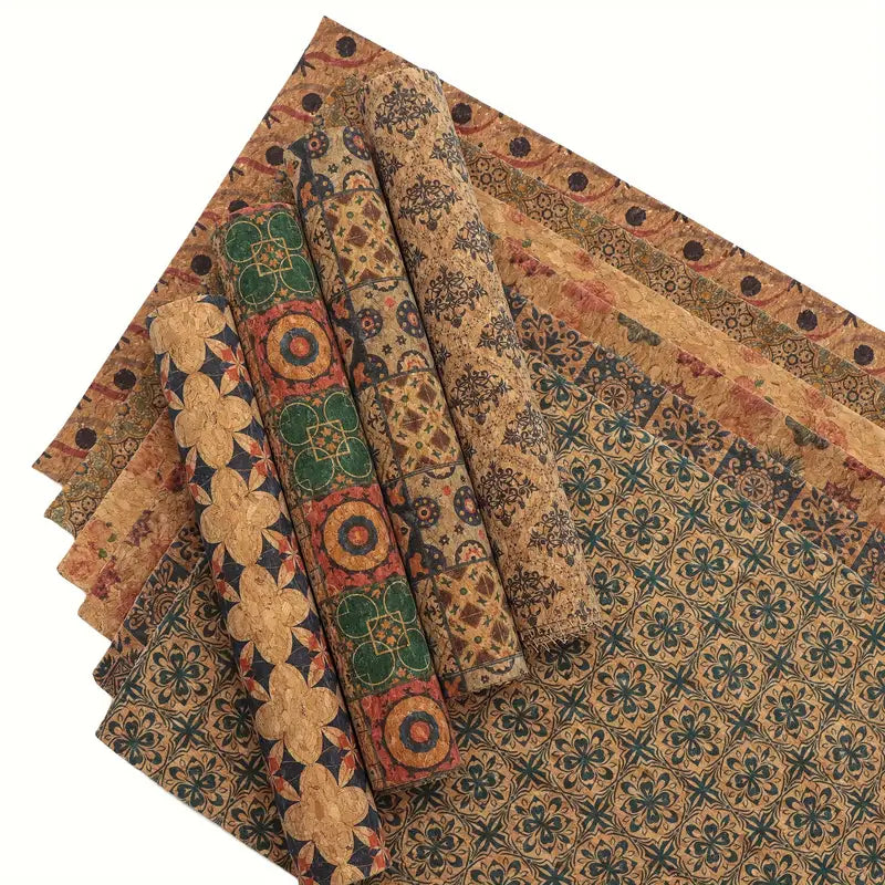 Faux Leather - Floral Cork (10pc) (7.7" x 12.9") (Pre-order: Apr 2025)