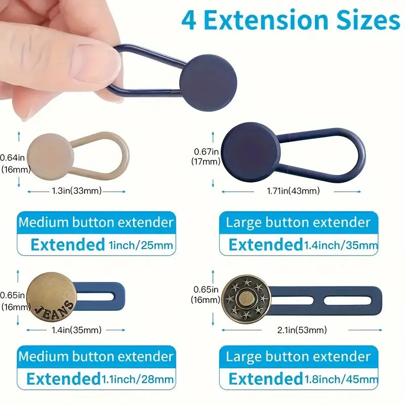 No-Sew Adjustable Waistband Extender (16pc)