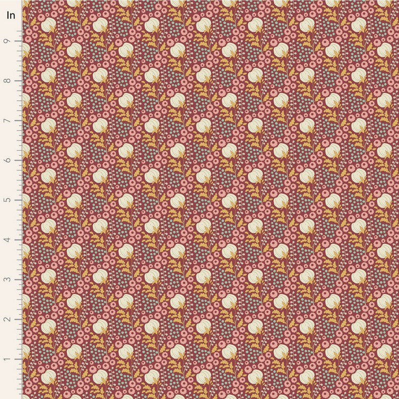 Sanctuary - Cotton Field in Maroon - Tilda