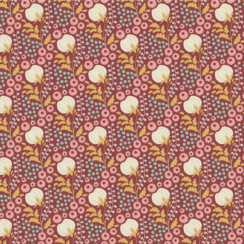 Sanctuary - Cotton Field in Maroon - Tilda