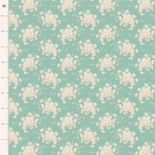 Sunday Brunch - White Flower in Teal - Tilda (Pre-order: Mar 2025)