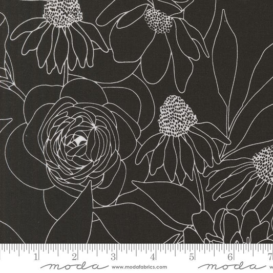 Botany 108" Wideback - Etched Floral in Ink - Alli K Designs - Moda (Pre-order: Apr 2025)