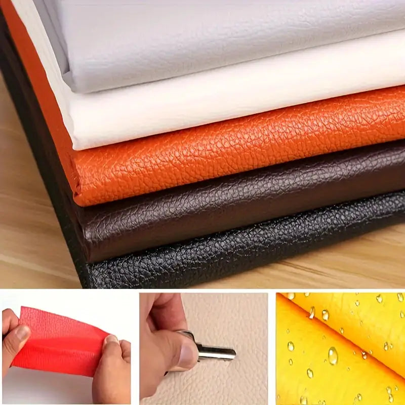 Faux Leather - Self-Adhesive PU Leather Repair Patches (9.9" x 23.6")