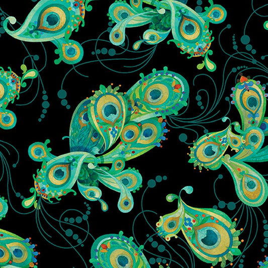 Peacock Symphony - 13487-12 in Green - Benartex