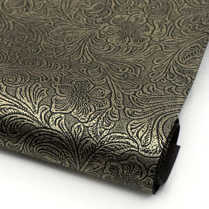 Faux Leather (Textured) Roll - Floral Swirl (12" x 55")