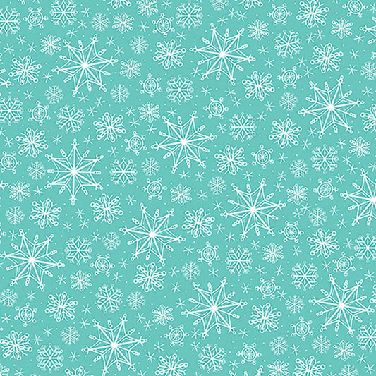 Happy Llamadays - 14431-80 in Aqua - Benartex