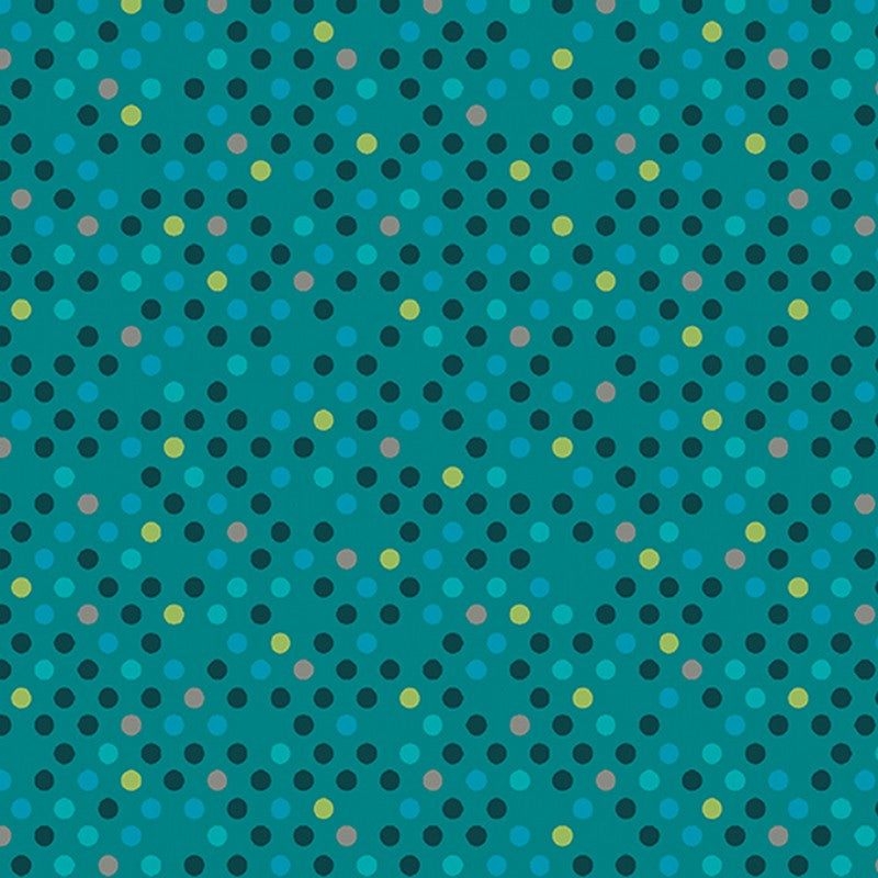 Dazzle Dots - 16206-84 in Teal/Multi - Benartex