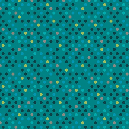 Dazzle Dots - 16206-84 in Teal/Multi - Benartex