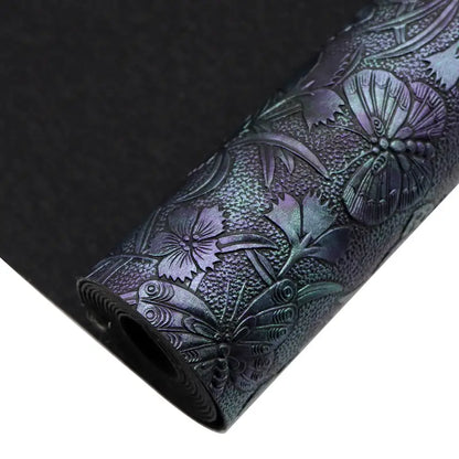 Faux Leather (Textured) Roll - Dragonfly & Butterfly Metallic (12" x 55")