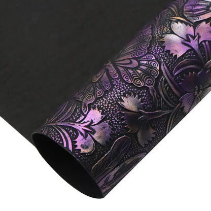 Faux Leather (Textured) Roll - Dragonfly & Butterfly Metallic (12" x 55") - Essential Notions