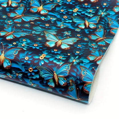 Faux Leather - Flowers of Paradise (12" x 55")