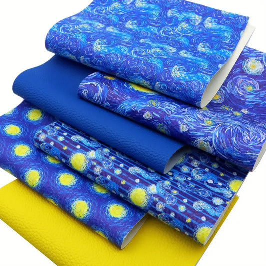 Faux Leather - Starry Night (6pc) (7.9" x 12.9") (Pre-order: Apr 2025)