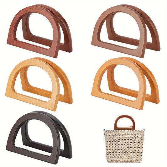 Wooden Bag Handle (2pc) (4.72") (Pre-order: Apr 2025)