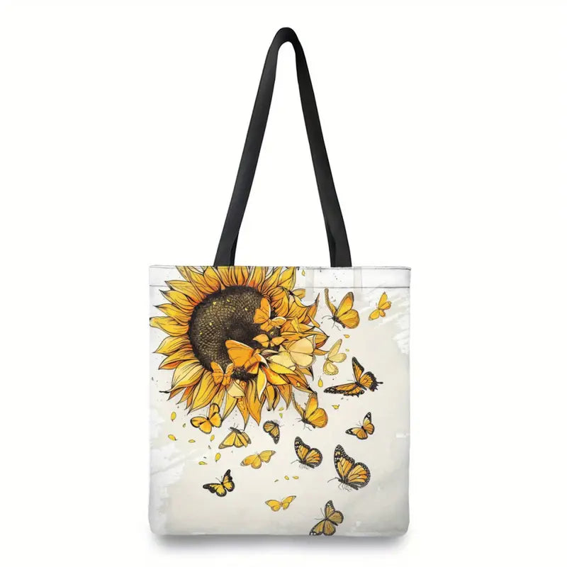 Sew n' Stash Tote Bag - Sunflower Butterflies