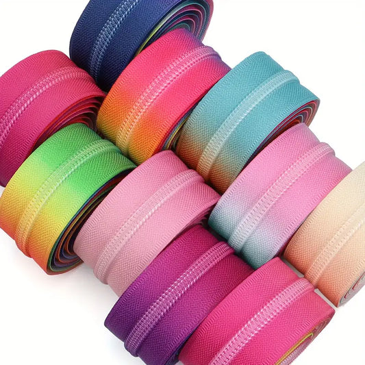 Zipper Set Nylon #5 - Rainbow Soiree (39" & BONUS 2 Pulls)