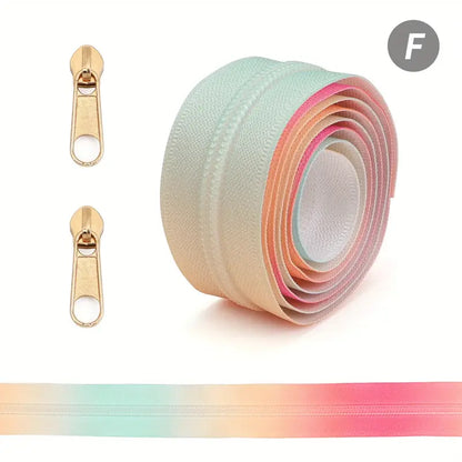 Zipper Set Nylon #5 - Rainbow Soiree (39" & BONUS 2 Pulls) - Essential Notions