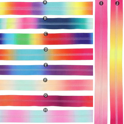 Zipper Set Nylon #5 - Rainbow Soiree (39" & BONUS 2 Pulls) - Essential Notions