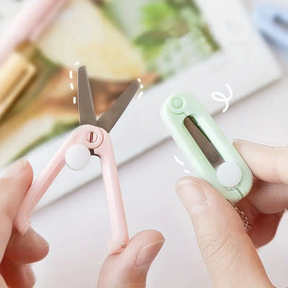 Portable Pop-Out Mini Scissors with Chain - Essential Notions