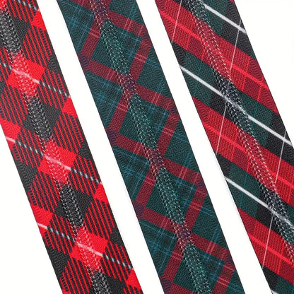 Zipper Set Nylon #5 - Tartan (4.9 Yards & BONUS 10 Pulls)