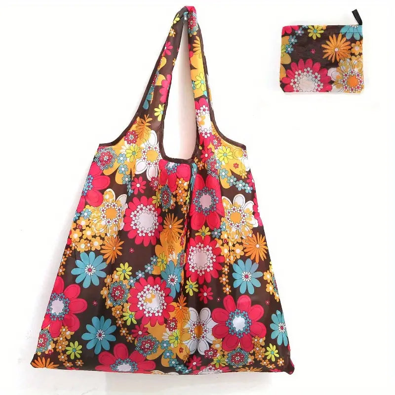 Sew n' Stash Shopping Bag (Foldable) - Fancy Floral - Essential Notions