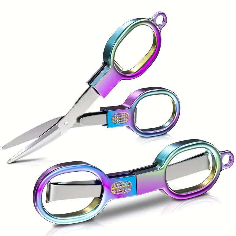 Premium Stainless Steel Folding Scissors - Essential Notions