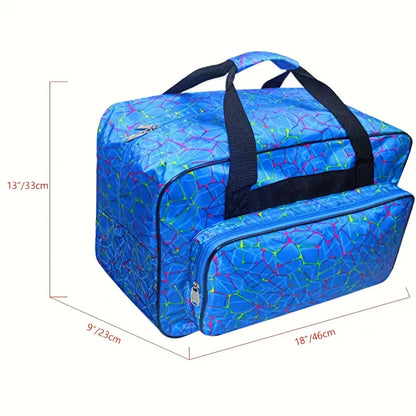 DOOR CRASHER! Sewing Machine Travel Bag - Blue Geometric - Essential Notions