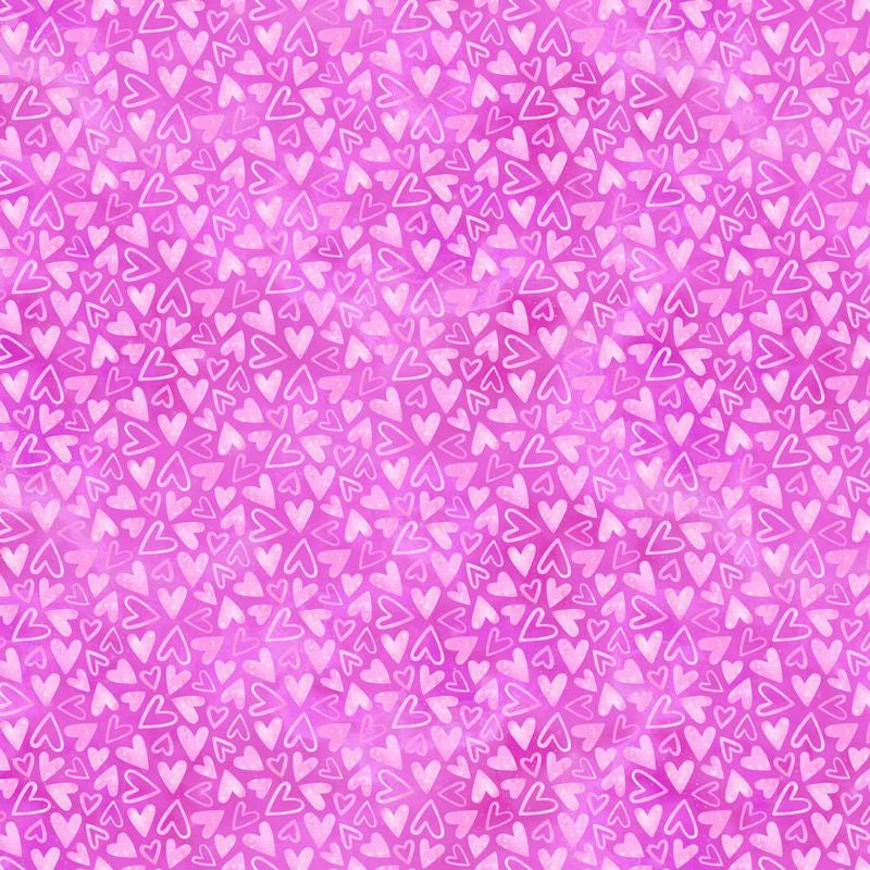 Sparkle Magic - Hearts in Pink - Deborah Edwards - Northcott