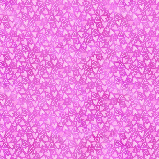 Sparkle Magic - Hearts in Pink - Deborah Edwards - Northcott