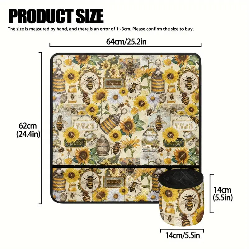 Sew n' Stash Sewing Machine Organizer - Bees & Sunflowers - Essential Notions (Pre-order: Feb 2025)