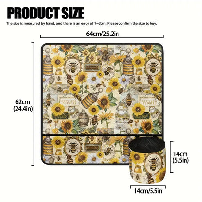 Sew n' Stash Sewing Machine Organizer - Bees & Sunflowers - Essential Notions (Pre-order: Feb 2025)