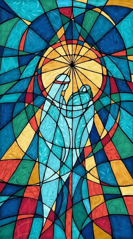 Nativity - Panel in Teal Multi - Alison McGarrigle - Northcott (Pre-order: June 2025)