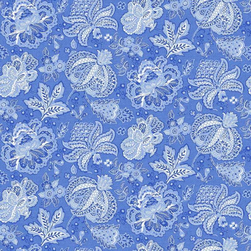 Delft Dynasty - Jaco Trail in Medium Blue - Northcott (Pre-order: Sept 2025)