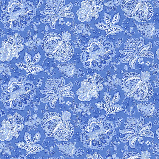 Delft Dynasty - Jaco Trail in Medium Blue - Northcott (Pre-order: Sept 2025)