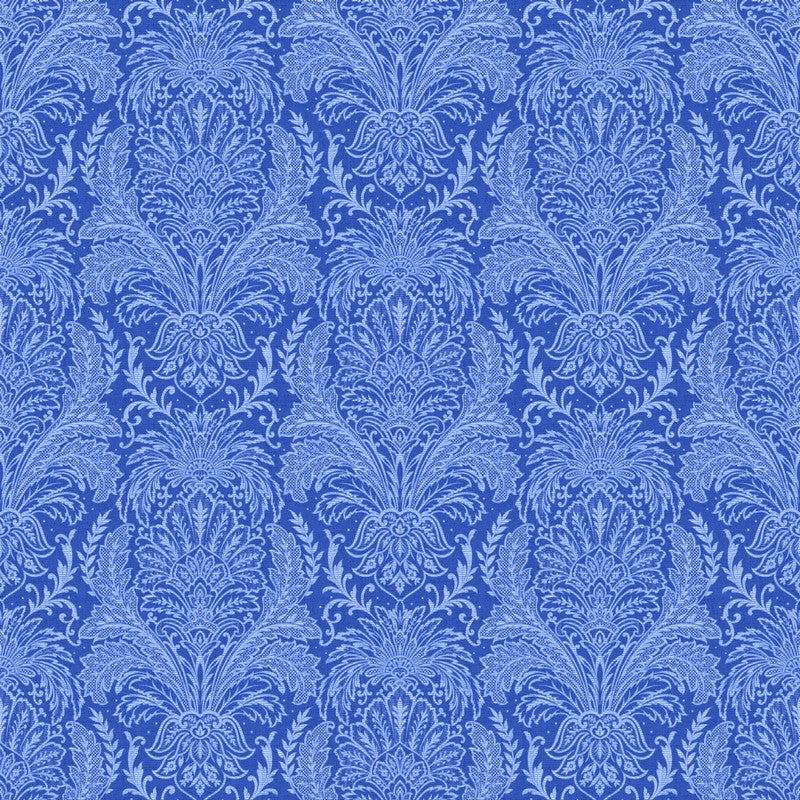 Delft Dynasty - Damask in Medium Blue - Northcott (Pre-order: Sept 2025)