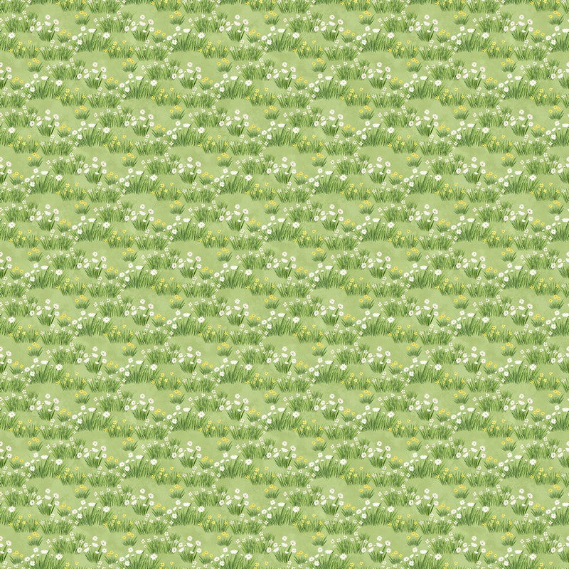 Counting Sheep - Meadow in Light Green Multi - Deborah Edwards - Northcott (Pre-order: Nov 2025)