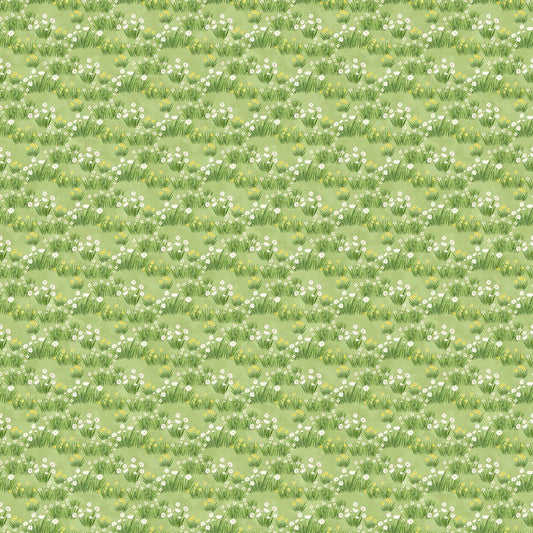 Counting Sheep - Meadow in Light Green Multi - Deborah Edwards - Northcott (Pre-order: Nov 2025)