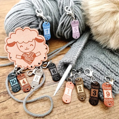 Happy Sheep Stitch Markers (10pc) - Essential Notions