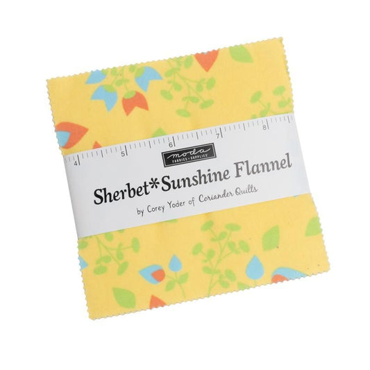 Sherbet Sunshine Flannels - Charm Pack - Corey Yoder - Moda (Pre-order: Aug 2025)