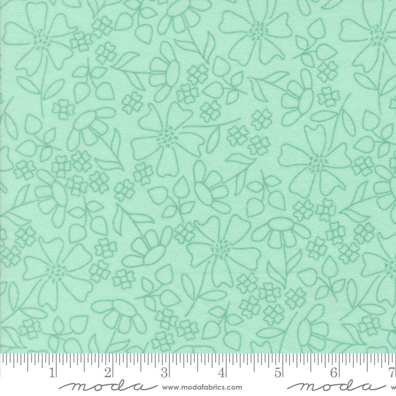 Sherbet Sunshine Flannels - Sketch in Sea Glass - Corey Yoder - Moda (Pre-order: Aug 2025)