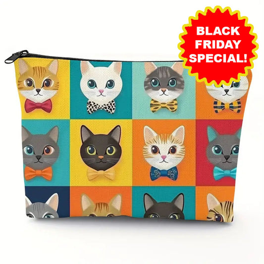 Sew n' Stash Bag - Pop Art Kitties - Essential Notions