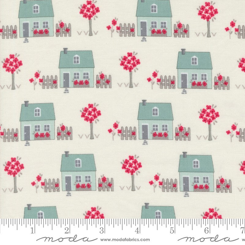 My Summer House - Houses in Cream - Bunny Hill Designs - Moda