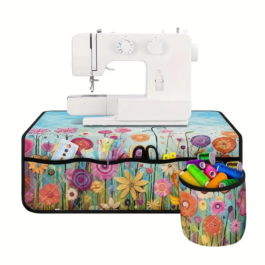 Sew n' Stash Sewing Machine Organizer - Big Blue Flowery Sky- Essential Notions (Pre-order: Feb 2025)