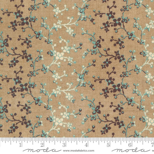 Lydia's Lace - 31682-13 in Toast/Aqua - Betsy Chutchian - Moda