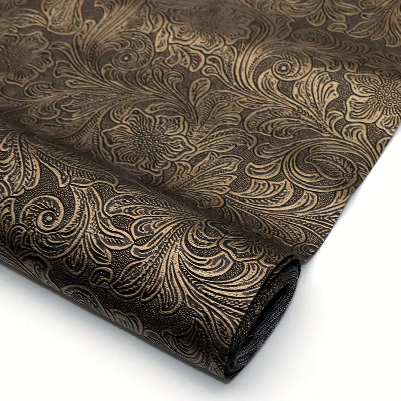 Faux Leather (Textured) Roll - Floral Swirl (12" x 55") - Essential Notions