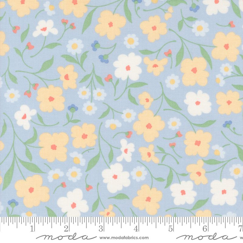 Cottage Charm - Wallpaper in Powder Blue - Heather Briggs - Moda (Pre-order Feb 2025)