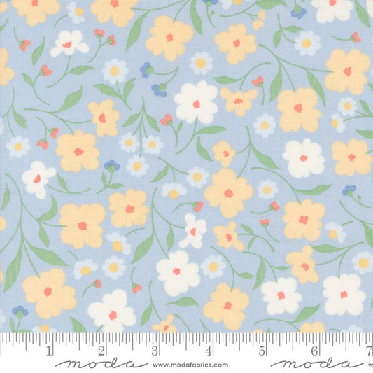 Cottage Charm - Wallpaper in Powder Blue - Heather Briggs - Moda (Pre-order: Apr 2025)