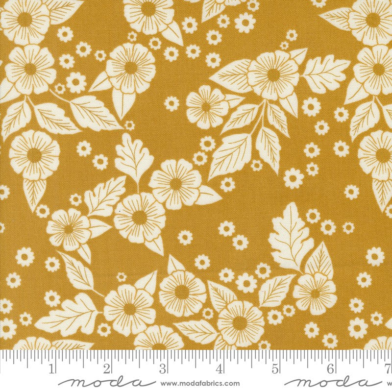 Field of Flowers - Floral Scatter in Goldenrod - Katharine Watson - Moda (Pre-order Mar 2025)