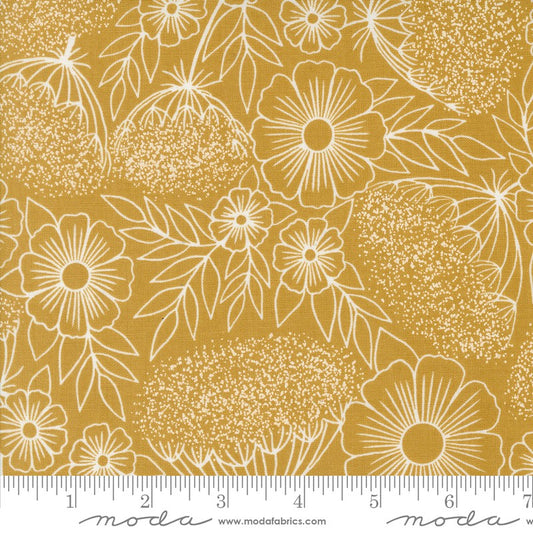 Field of Flowers - Queen Anne's Lace in Goldenrod - Katharine Watson - Moda (Pre-order Oct 2024)