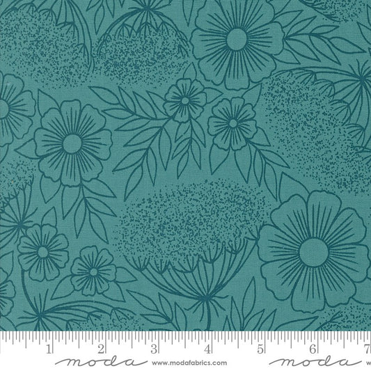 Field of Flowers - Queen Anne's Lace in Turquoise - Katharine Watson - Moda (Pre-order Oct 2024)